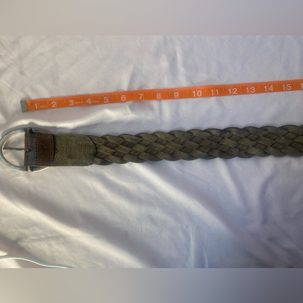 American Eagle Outfitters Brown Braided Genuine Leather Belt S/M - Picture 5 of 7